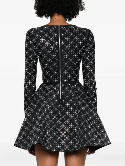 Maje Gestricktes Kleid Mit Strass In Black