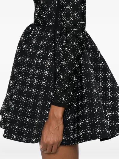 Maje Gestricktes Kleid Mit Strass In Black