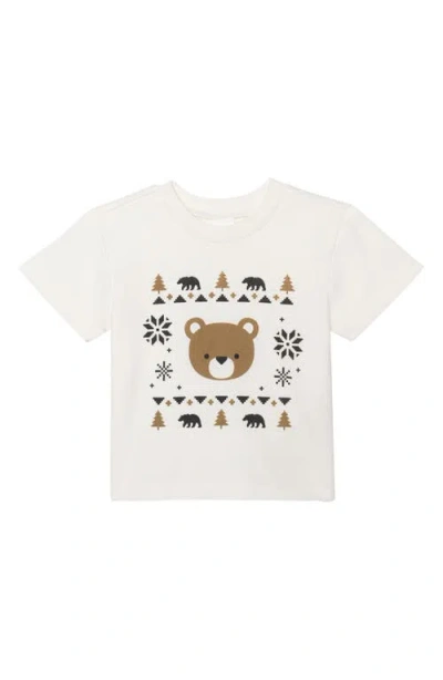 Pl Baby By Petit Lem Fleece Jacket, Graphic T-shirt & Joggers Set In Black