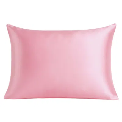 Silk And Bears Blush Pink  Mulberry Silk Pillowcase – Pure Silk, Envelope Style In Pink