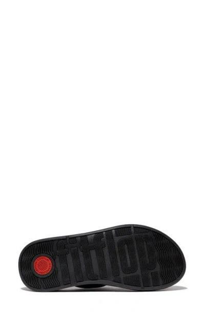 Fitflop F-mode Go Adjustable Platform Flip Flop In Black
