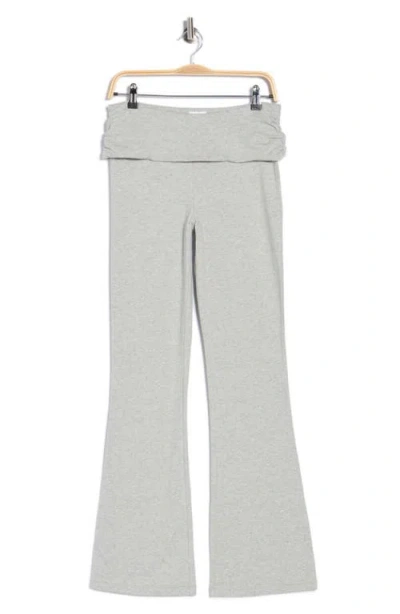 Abound Foldover Flared Leggings In White