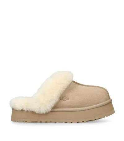 Ugg Sand Suede Disquette Slippers In Multi