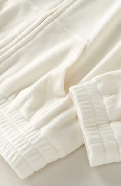 Zella Girl Kids' Cosmos Velour Zip Hoodie In White