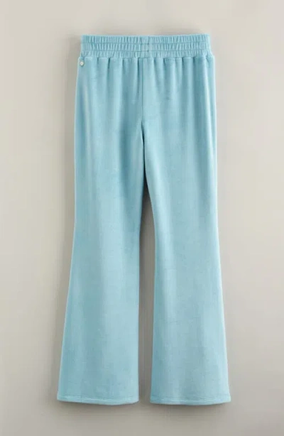 Zella Girl Kids' Cosmos Velour Flare Pants In Blue