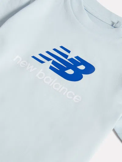 New Balance Boys Stacked Logo T-shirt In Blue