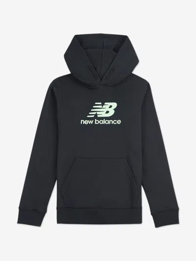 New Balance Boys Stacked Logo Tracksuit In Black