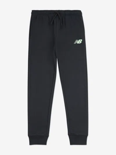 New Balance Boys Stacked Logo Tracksuit In Black