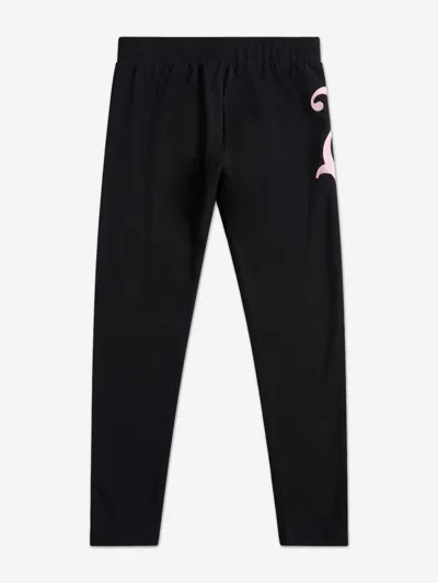 Juicy Couture Girls Large Logo Leggings In Black