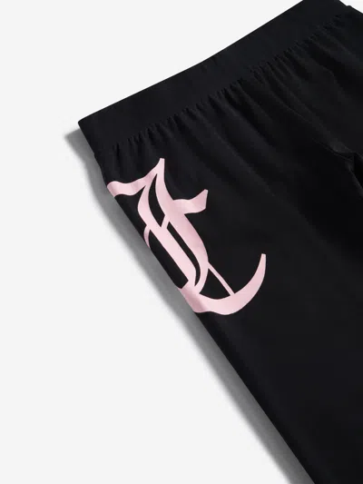 Juicy Couture Girls Large Logo Leggings In Black