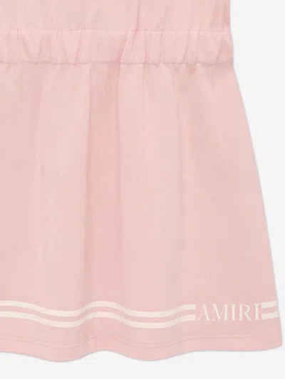 Amiri Girls Logo Polo Dress In Pink