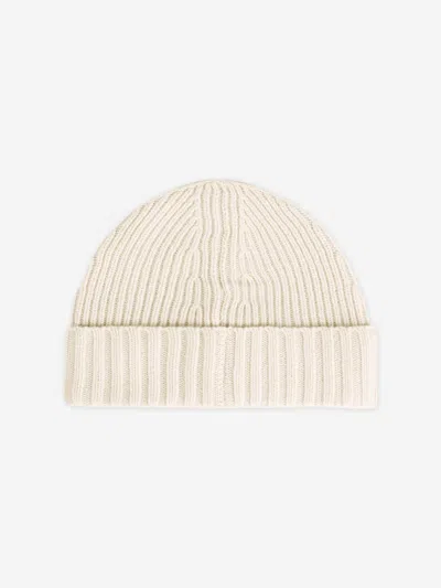 Stone Island Junior  Boys Wool Knitted Logo Beanie In Gold