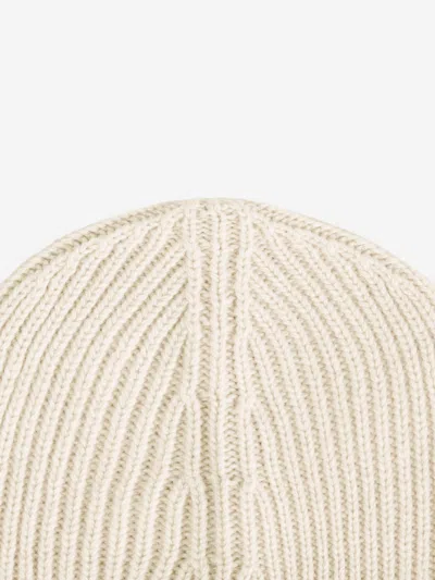 Stone Island Junior  Boys Wool Knitted Logo Beanie In Gold