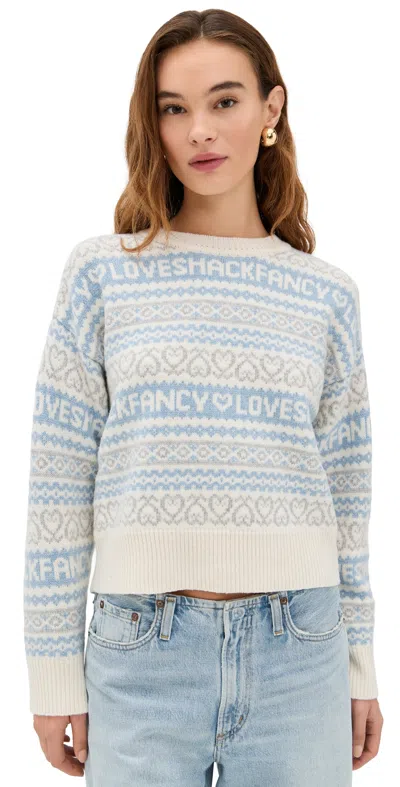 Loveshackfancy Emberly Crewneck Wool Sweater In Multi