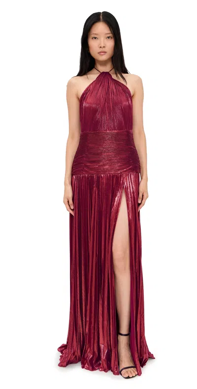 Retroféte Thalia Halter Dress In Red