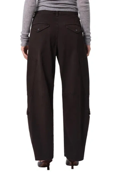 Citizen Of Humanity Citizens Of Humanity Flight Barrel-leg Twill Cargo Trousers In Black