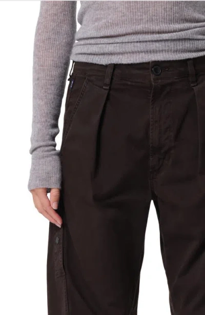 Citizen Of Humanity Citizens Of Humanity Flight Barrel-leg Twill Cargo Trousers In Black