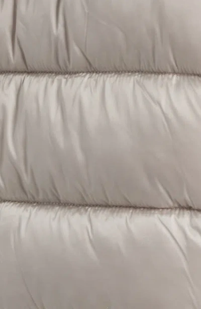 Save The Duck Gretel Faux Shearling Lining Hooded Puffer Jacket In White