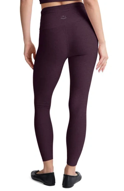 Beyond Yoga Powerbeyond Midi Legging In Rich Plum In Burgundy