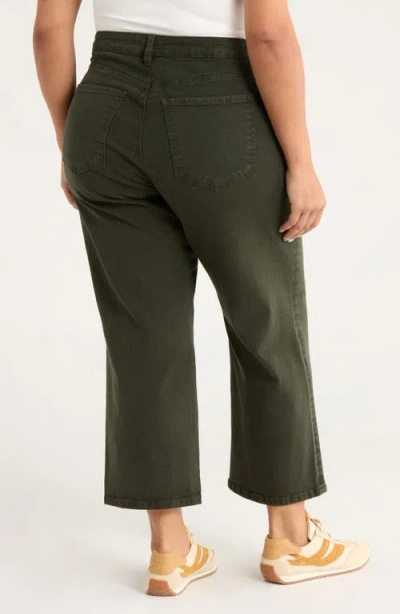 Kut From The Kloth High Waist Ankle Wide Leg Jeans In Green