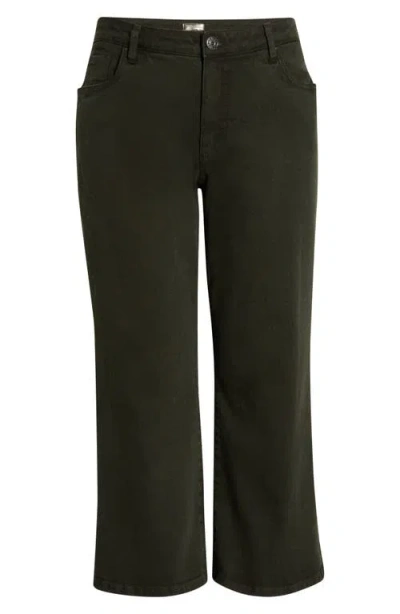 Kut From The Kloth High Waist Ankle Wide Leg Jeans In Green