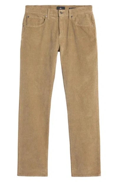 7 For All Mankind The Straight Leg Corduroy Pants In Multi