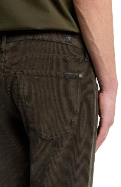 7 For All Mankind The Straight Fit Jeans In Corduroy Coffee In Brown