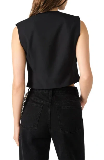 Steve Madden Ayanna Sleeveless Crop Top In Black