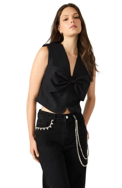 Steve Madden Ayanna Sleeveless Crop Top In Black