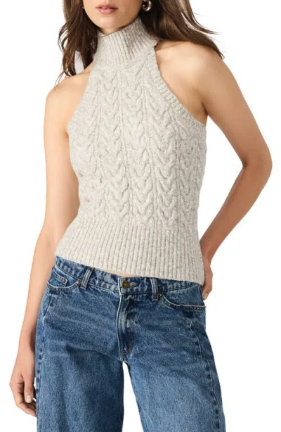 Steve Madden Alina Halter Neck Sweater In Gray