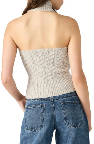 Steve Madden Alina Halter Neck Sweater In Gray