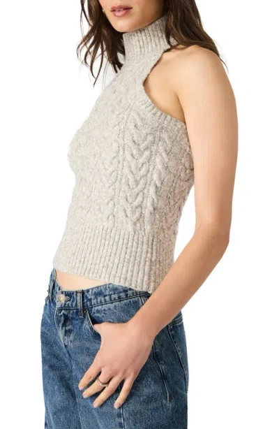 Steve Madden Alina Halter Neck Sweater In Gray