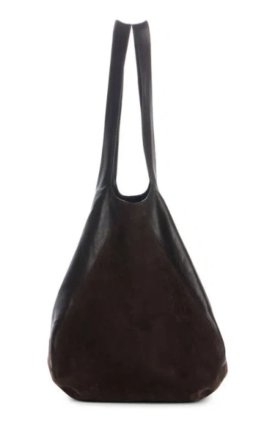 Chloé Balloon Medium Leather And Suede Shoulder Bag In Brown