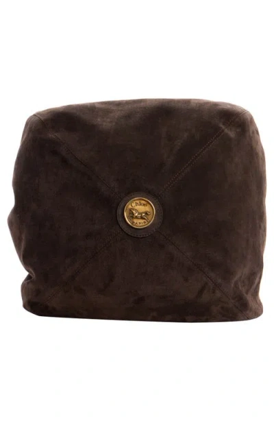 Chloé Balloon Medium Leather And Suede Shoulder Bag In Brown