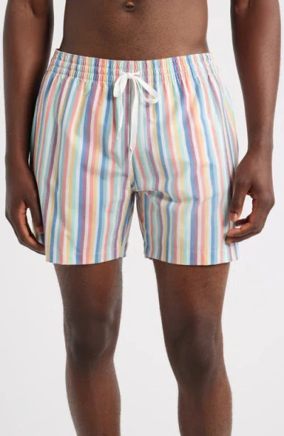 Chubbies The Parlor Stripes Classic Lined 5.5-inch Swim Trunks In Multi