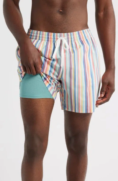 Chubbies The Parlor Stripes Classic Lined 5.5-inch Swim Trunks In Multi