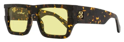 Off-white Unisex Rectangular Chester Sunglasses Oeri149 6062 Havana 54mm In Black