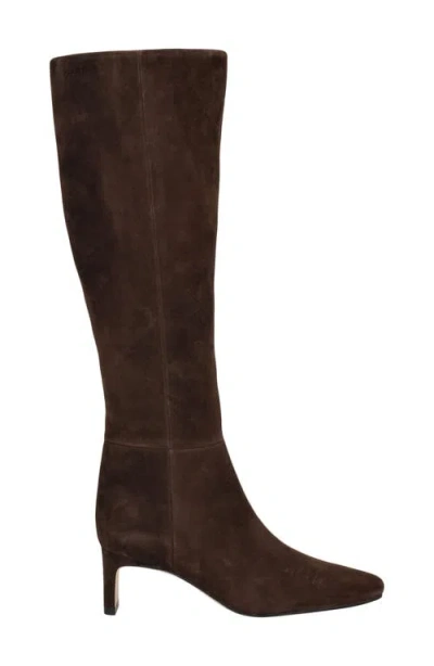 Calvin Klein Women's Caterine Tall Square Toe Boots In Brown
