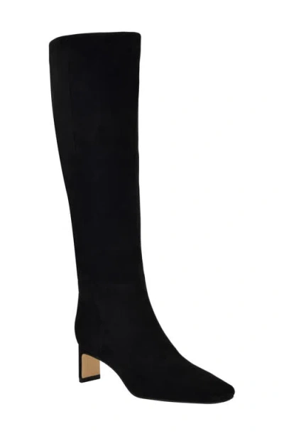 Calvin Klein Women's Caterine Tall Square Toe Boots In Black
