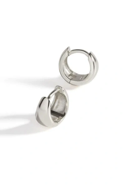 Mint & Lily Teardrop Huggie Hoop Earrings In Metallic