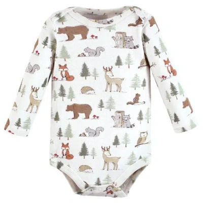 Hudson Baby Cotton Long-sleeve Bodysuit 3pk In Multi