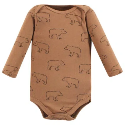 Hudson Baby Cotton Long-sleeve Bodysuit 3pk In Animal Print