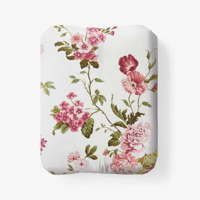 The Company Store Victorian Bloom Premium Smooth Wrinkle-free Sateen Fitted Bed Sheet In White