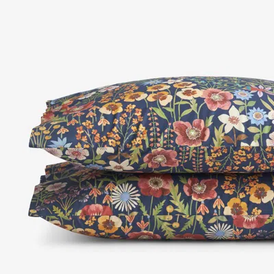 The Company Store Secret Meadow Classic Cool Cotton Percale Pillowcase Set In Multi