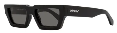 Off-white Women's Rectangular Manchester Sunglasses Oeri129 1007 Black 54mm In Black