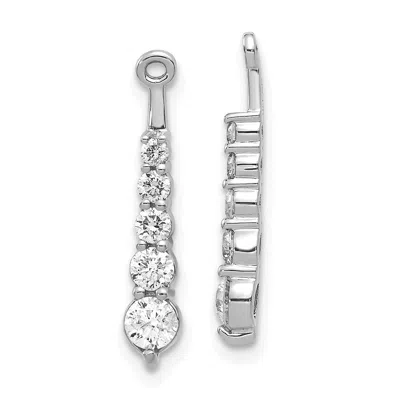 Diamond2deal 14k White Gold 5/8 Ct Lab Grown Diamond Earring Jackets In Metallic