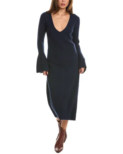 Equipment Dree Wool & Cashmere-blend Maxi Dress In Black