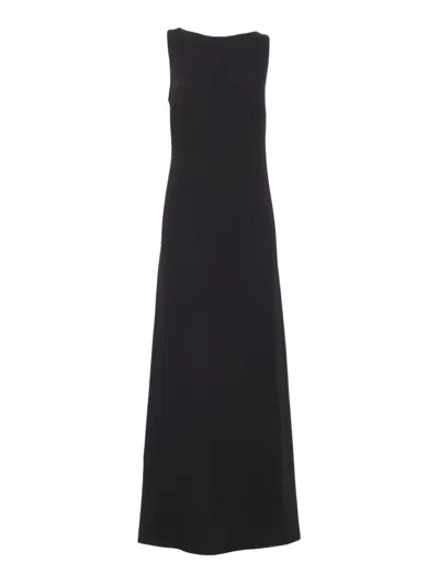P.a.r.o.s.h Maxi Dress With Unique Cut-out Detail In Black