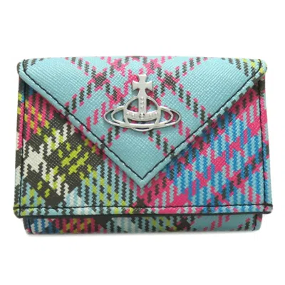 Pre-owned Vivienne Westwood Blue Pink Yellow Pvc Wallet (bi-fold) () In Multi