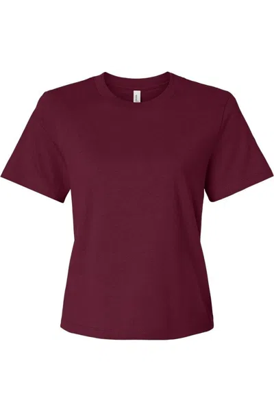 Bella+canvas Women's 6 oz Heavyweight Tee In Burgundy